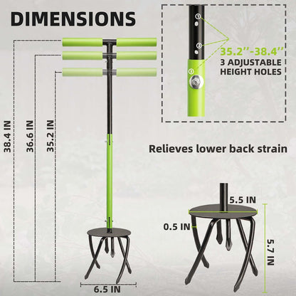 Hand Tiller Cultivator, Manual Twist Tiller with Sharp Arrow Tines