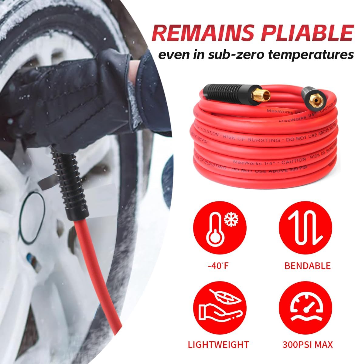 50 Foot Auto Rewind Retractable Air Hose Reel with 3/8" Rubber Hose 250 PSI Heavy Duty Steel Spring Multi Position Ratchet and Solid Brass Fittings for Garage and Workshop (80720)