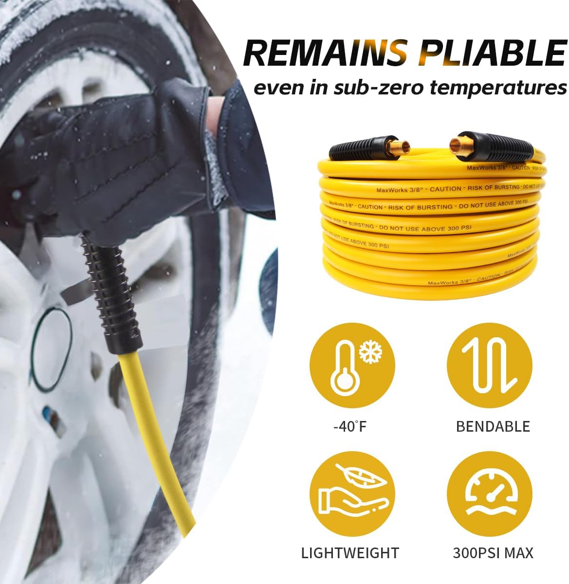 50 Foot Auto Rewind Retractable Air Hose Reel with 3/8" Rubber Hose 250 PSI Heavy Duty Steel Spring Multi Position Ratchet and Solid Brass Fittings for Garage and Workshop (80720)