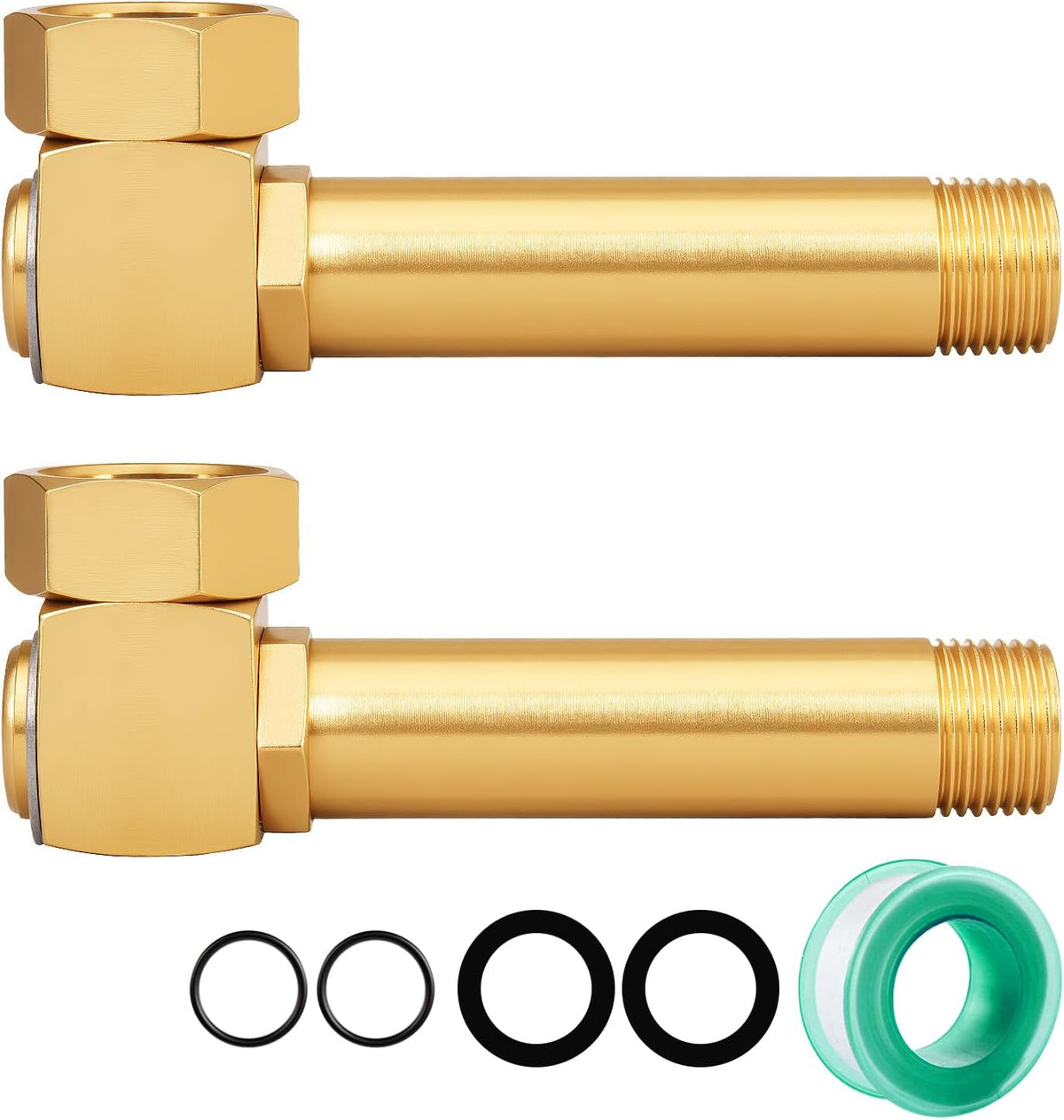 Garden Hose Reel Replacement Fitting,Brass 3/4"GHT Female to 1/2"NPT Male Swivel Elbow adapter (4.72 inches in length 1 piece)