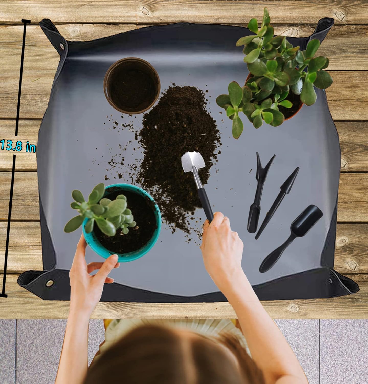 Bonsai Tools Set, 30 Pcs Gardening Succulent Tree Indoor Beginner Tool Kit, Include Plant Repotting Mat, Leather Bag, Bonsai Scissors for Women, Plant Lovers