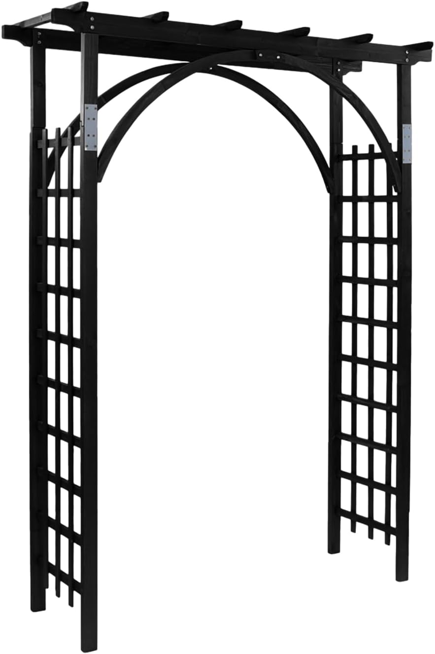 85in Wooden Arbor Garden Arch, Wedding Arch for Ceremony, Wood Trellis for Plant Climbing, Christmas Decor Pergola for Garden Backyard, Lawn