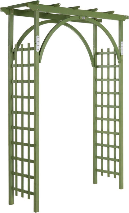 85in Wooden Arbor Garden Arch, Wedding Arch for Ceremony, Wood Trellis for Plant Climbing, Christmas Decor Pergola for Garden Backyard, Lawn