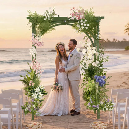 85in Wooden Arbor Garden Arch, Wedding Arch for Ceremony, Wood Trellis for Plant Climbing, Christmas Decor Pergola for Garden Backyard, Lawn