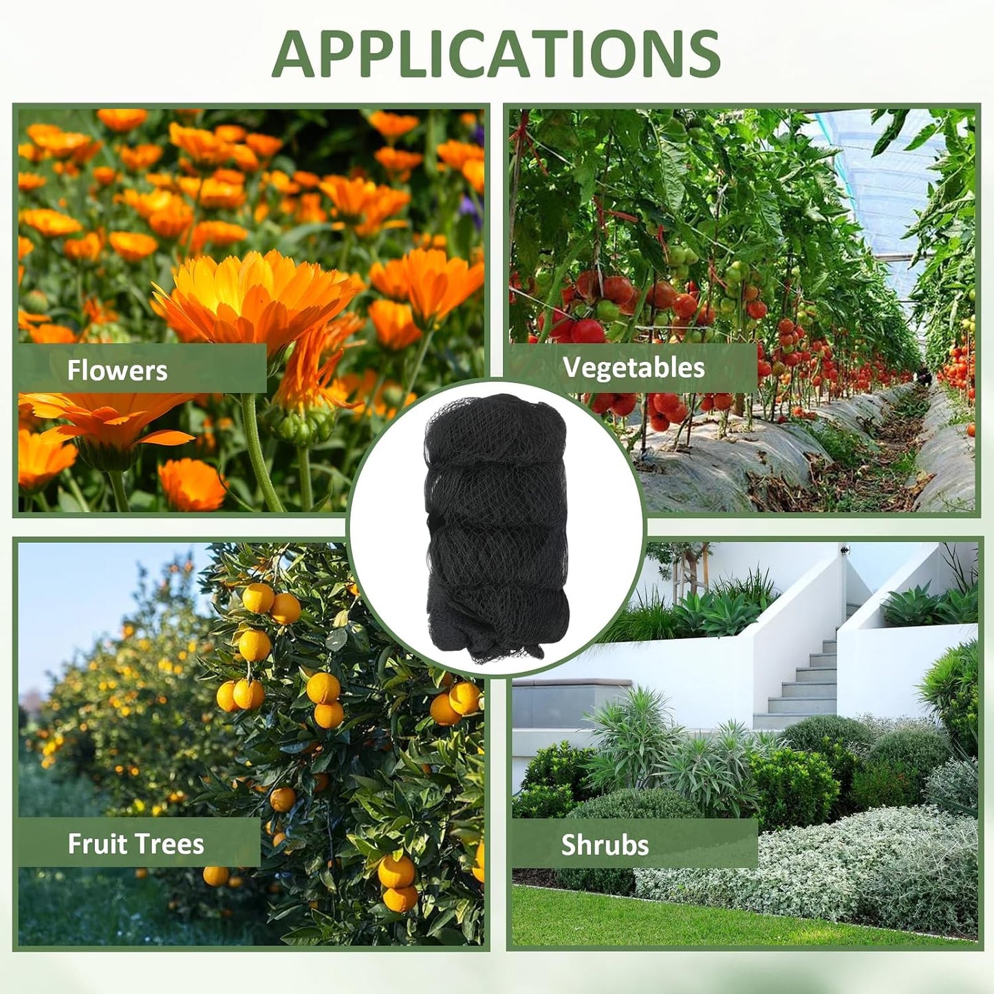 Heavy Duty Garden Netting with 5/8" Mesh, 25x25 Ft Extra Strong Woven Poultry Netting Plant Protection Netting for Fruit Trees, Vegetables & Flowers, Animal Fencing Against Birds, Deer, Poultry