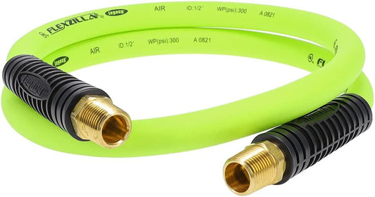 HFZ1204YW4S Swivel Whip Air Hose 4 Ft | 1/2" MNPT Swivel x 1/2 in" MNPT Ends | Extreme All Weather Flexibility | Lightweight
