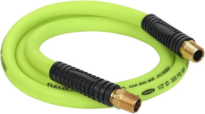 HFZ1204YW4S Swivel Whip Air Hose 4 Ft | 1/2" MNPT Swivel x 1/2 in" MNPT Ends | Extreme All Weather Flexibility | Lightweight