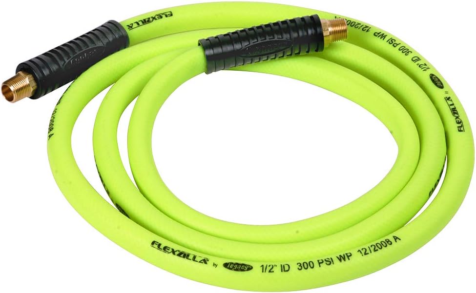 HFZ1204YW4S Swivel Whip Air Hose 4 Ft | 1/2" MNPT Swivel x 1/2 in" MNPT Ends | Extreme All Weather Flexibility | Lightweight