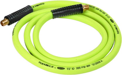 HFZ1204YW4S Swivel Whip Air Hose 4 Ft | 1/2" MNPT Swivel x 1/2 in" MNPT Ends | Extreme All Weather Flexibility | Lightweight
