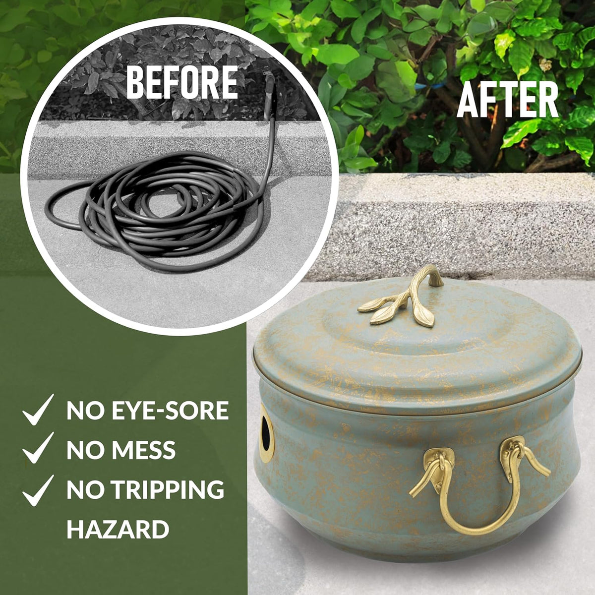 Key West Hose Pot with Lid - Blue Verde by Good Directions
