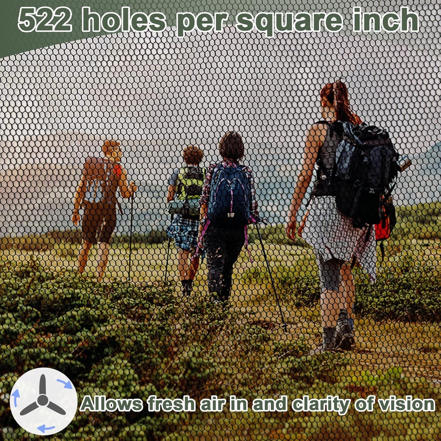 Benvo Mosquito Head Net Mesh, Face Neck Fly Netting Hood from Bugs Gnats Noseeums Screen Net for Any Outdoor Lover- with Carry Bags Fits Most Sizes of Hats Caps (2pcs, Black, Updated Big Net)
