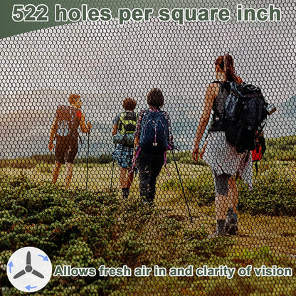 Benvo Mosquito Head Net Mesh, Face Neck Fly Netting Hood from Bugs Gnats Noseeums Screen Net for Any Outdoor Lover- with Carry Bags Fits Most Sizes of Hats Caps (2pcs, Black, Updated Big Net)
