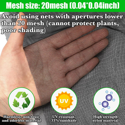 Heavy-Duty Garden Mesh Netting 9.8 x 16.4ft – Upgraded Strong Plant Protection Screen, Reusable Pest & Bird Barrier, Breathable Shade Mesh Cover for Vegetables, Fruits & Flower Beds
