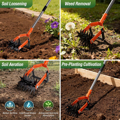 Rotary Cultivator Garden Tool, Tiller & Weeder & Stirrup Hoe
