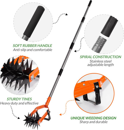 Rotary Cultivator Garden Tool, Tiller & Weeder & Stirrup Hoe