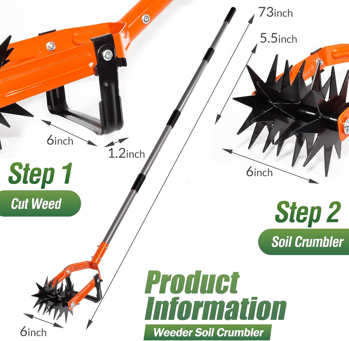 Rotary Cultivator Garden Tool, Tiller & Weeder & Stirrup Hoe