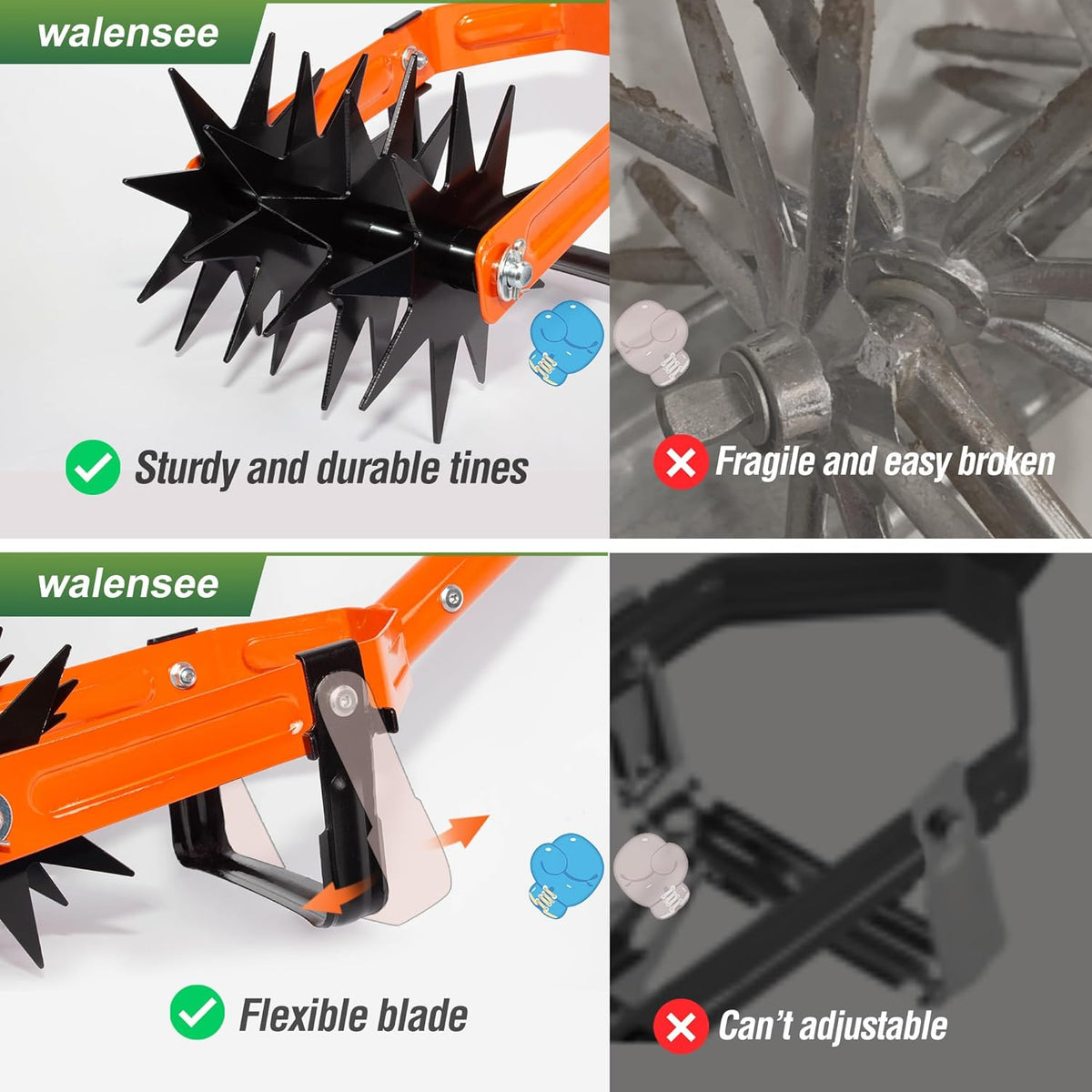 Rotary Cultivator Garden Tool, Tiller & Weeder & Stirrup Hoe