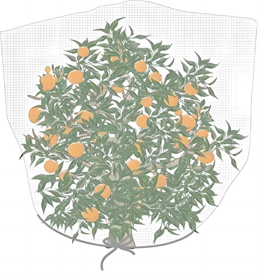 Bird Netting 23.6" Hx37.4 W Garden Netting Insect Pest Barrier,Plant Cover Fruit Tree Netting Mesh Protection Bag with Drawstring,White,5 Pack