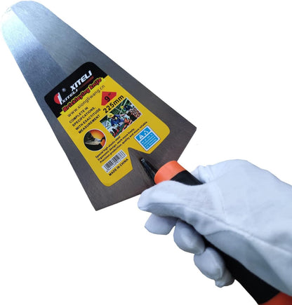 4-Pack Gauging Trowel Set, 6" & 7" & 8" & 9" Gauging Trowel Set Pointing Trowel Set with Soft Grip,Masonry Hand Tool for Brickwork, Blockwork, Stonework, Masonry ﻿ (Rounded End)