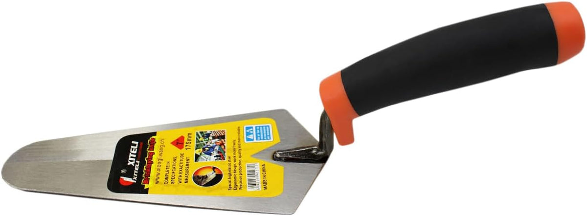 4-Pack Gauging Trowel Set, 6" & 7" & 8" & 9" Gauging Trowel Set Pointing Trowel Set with Soft Grip,Masonry Hand Tool for Brickwork, Blockwork, Stonework, Masonry ﻿ (Rounded End)