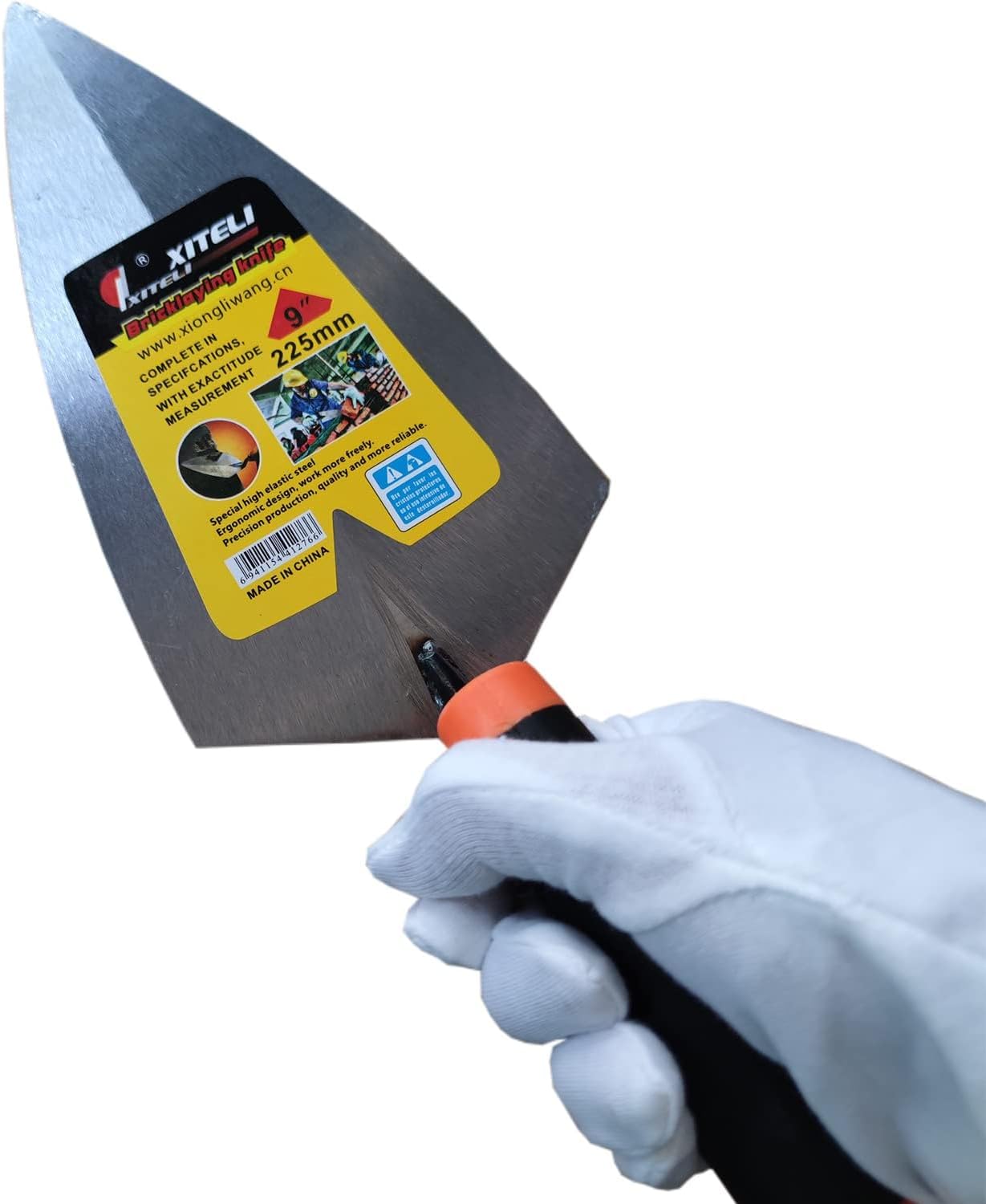 4-Pack Gauging Trowel Set, 6" & 7" & 8" & 9" Gauging Trowel Set Pointing Trowel Set with Soft Grip,Masonry Hand Tool for Brickwork, Blockwork, Stonework, Masonry ﻿ (Rounded End)