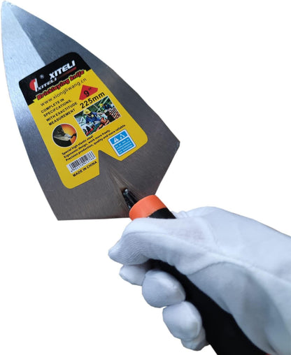 4-Pack Gauging Trowel Set, 6" & 7" & 8" & 9" Gauging Trowel Set Pointing Trowel Set with Soft Grip,Masonry Hand Tool for Brickwork, Blockwork, Stonework, Masonry ﻿ (Rounded End)