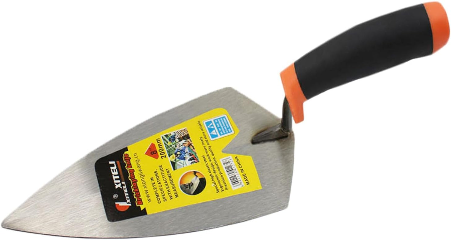 4-Pack Gauging Trowel Set, 6" & 7" & 8" & 9" Gauging Trowel Set Pointing Trowel Set with Soft Grip,Masonry Hand Tool for Brickwork, Blockwork, Stonework, Masonry ﻿ (Rounded End)