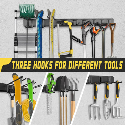 klasit Garage Wall Organizer,15Pack Carries 675 lbs,Garden Tool Organizer 48in With Large Storage Space,Easy Assembly, Sturdy Design,for Efficient Tool Storage Garage Organization | Carries 675 lbs