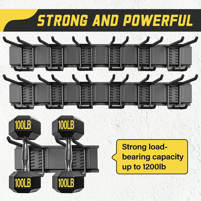 klasit Garage Wall Organizer,15Pack Carries 675 lbs,Garden Tool Organizer 48in With Large Storage Space,Easy Assembly, Sturdy Design,for Efficient Tool Storage Garage Organization | Carries 675 lbs