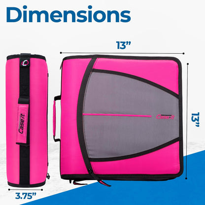 School Zipper Binder | 3-Inch O-Rings | 600-Sheet | D-146 Key Lime