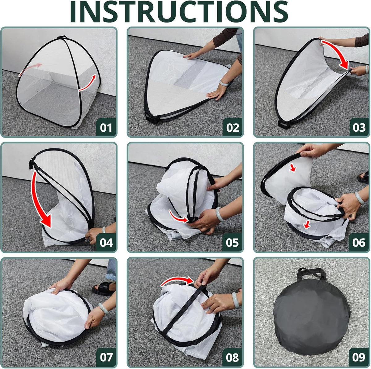 2 Pcs Pop Up Garden Netting Bug and Shade Covers, 22" x 22" x 22" Plant Sun Shade Top Bird Netting Tents, Insect Barrier Sun Protection Plant Cover Tent for Outdoor Plants Vegetables Fruits (Black)