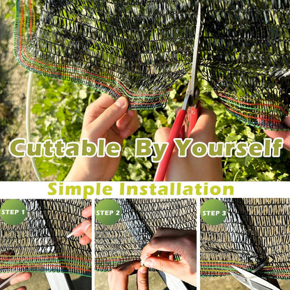 55% Shade Cloth for Garden, Sunblock Mesh UV Resistant Net for Vegetables Flowers Greenhouse Raised Bed, Plant Shade Cover from Sun, Black (6.5X10 FT) - Colors B