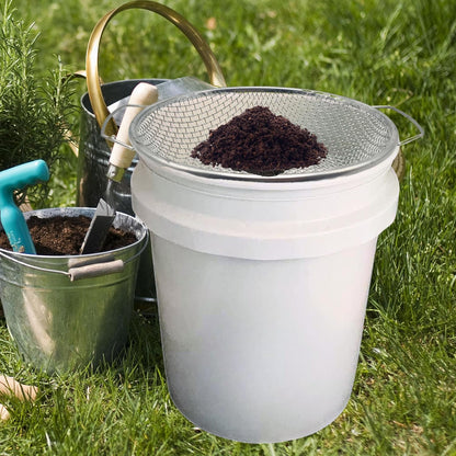 3PCS Soil Sifter for Gardening, Rock Sifter for 5gallon Bucket, Dirt Sifter Compost Sifter, Sifter for Gravel Sawdust Vermicompost, 3mm, 6mm,8mm, Soil Sifter with Handle