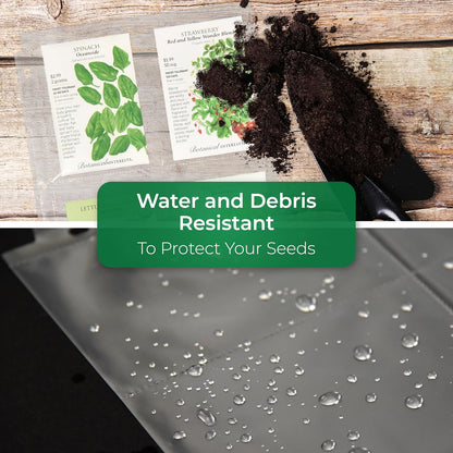 Samsill 50 Pack Heavy Weight 4 Pocket Garden Seeds Storage Clear Sheet Protectors, Seed Organizer, Each Pocket Measures 3.5" x 5.25", Fits in Standard 3 Ring Binder