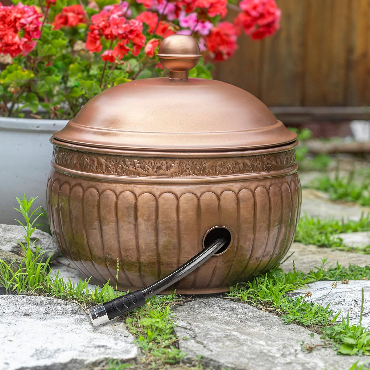 Key West Hose Pot with Lid - Blue Verde by Good Directions