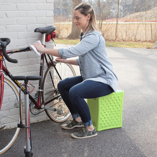Simplay3 Handy Home 3-Level Heavy Duty Work/Garden Seat - 12" x 15" x 9" - Gray, Made in USA