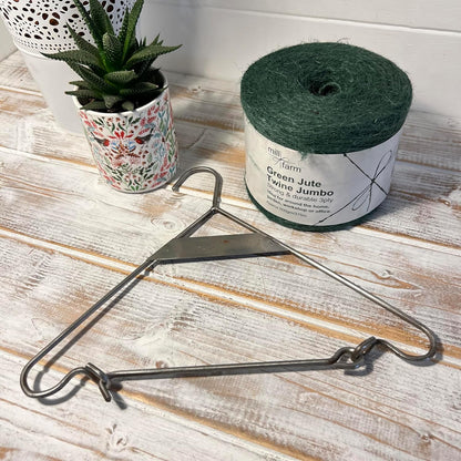 Cast iron hanging jute string dispenser garden accessory | Garden accessory | Supplied with 375m Green Jute Twine