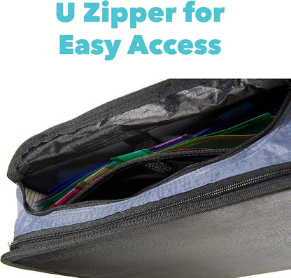 School Zipper Binder | 3-Inch O-Rings | 600-Sheet | D-146 Key Lime