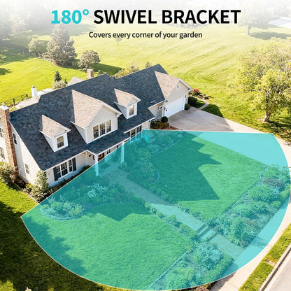 1/2" 150FT Retractable Garden Hose Reel, Wall Mounted Automatic Hose Reel with Upgraded 10 Pattern Nozzle/Any Length Lock/Slow Return System/180°Swivel Bracket, AquaBlue
