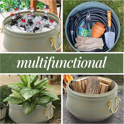 Key West Hose Pot with Lid - Blue Verde by Good Directions