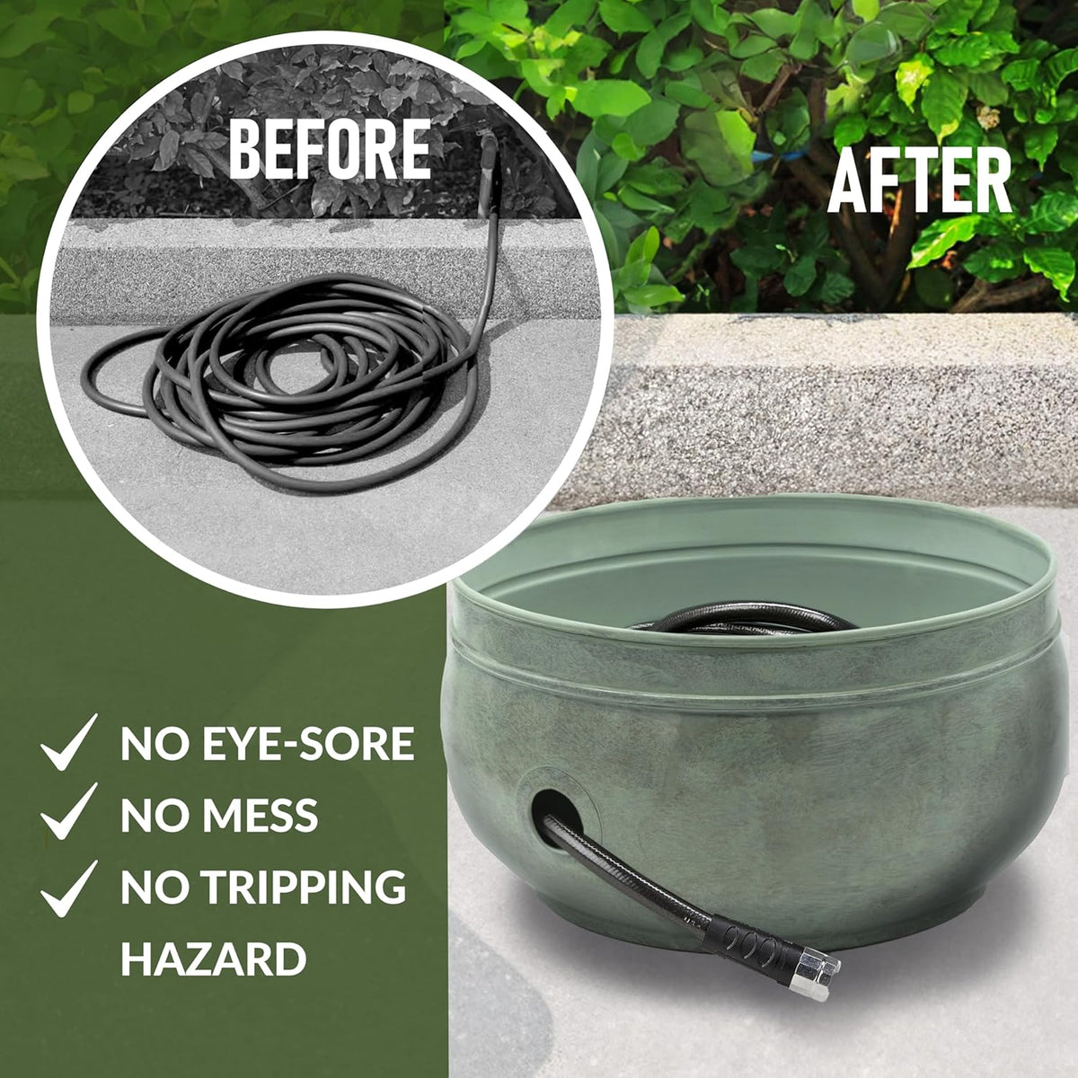 Key West Hose Pot with Lid - Blue Verde by Good Directions