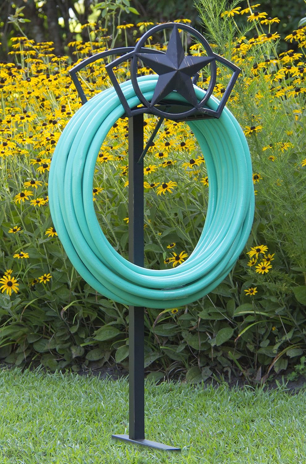 Liberty Garden 117 Star Metal Garden Hose Stand, 125-Foot Capacity Bronze