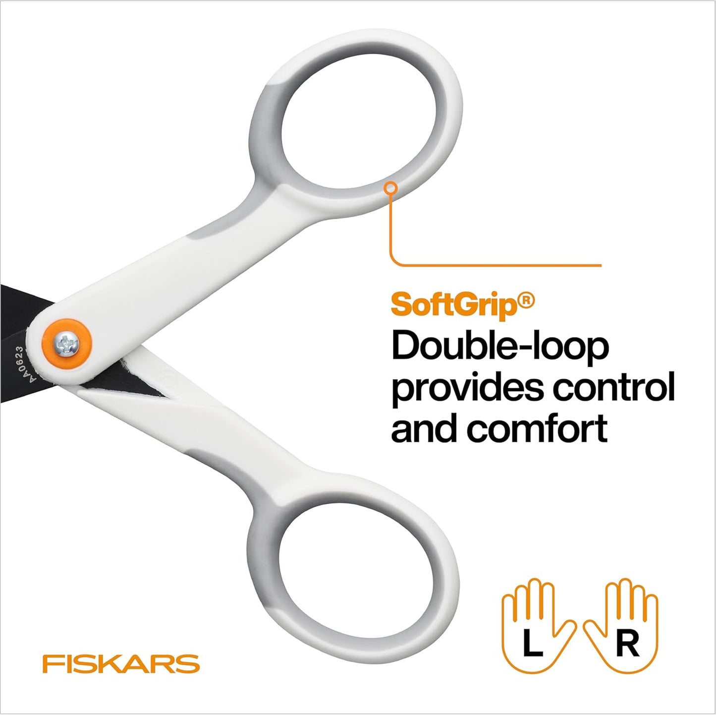 5" Non-Stick Micro-Tip Scissors for Sticky Materials, No. 5, White