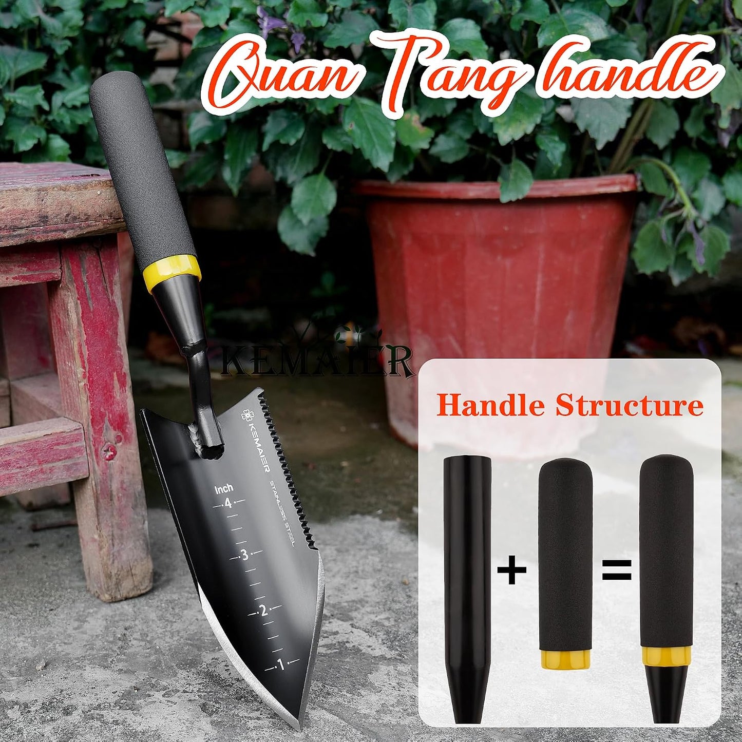 Heavy Duty Gardening Hand Trowel - Stainless Steel Tool