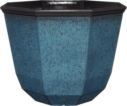 Classic Home and Garden by Growscape Shaina Planting Pots - Lightweight Indoor & Outdoor Plant Pots - UV-Resistant Resin Flower Pots - Pot Planters for Flowers & Herbs (15” Earth)