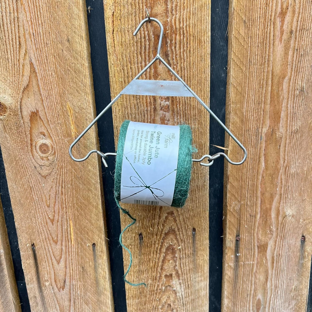 Cast iron hanging jute string dispenser garden accessory | Garden accessory | Supplied with 375m Green Jute Twine