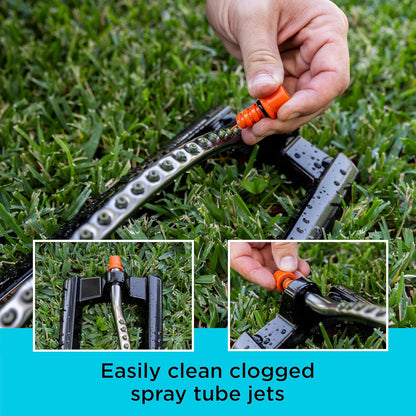 Black + Decker® 3,600 Sq Ft Metal Oscillating Sprinkler – Durable, Adjustable, Even-Coverage Watering BD3435