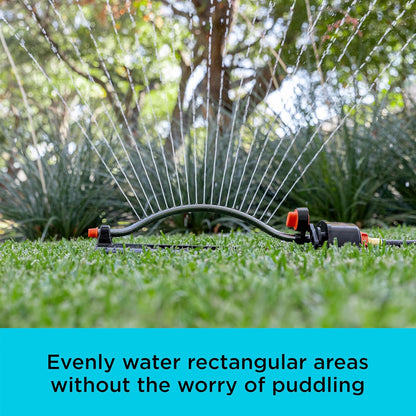 Black + Decker® 3,600 Sq Ft Metal Oscillating Sprinkler – Durable, Adjustable, Even-Coverage Watering BD3435