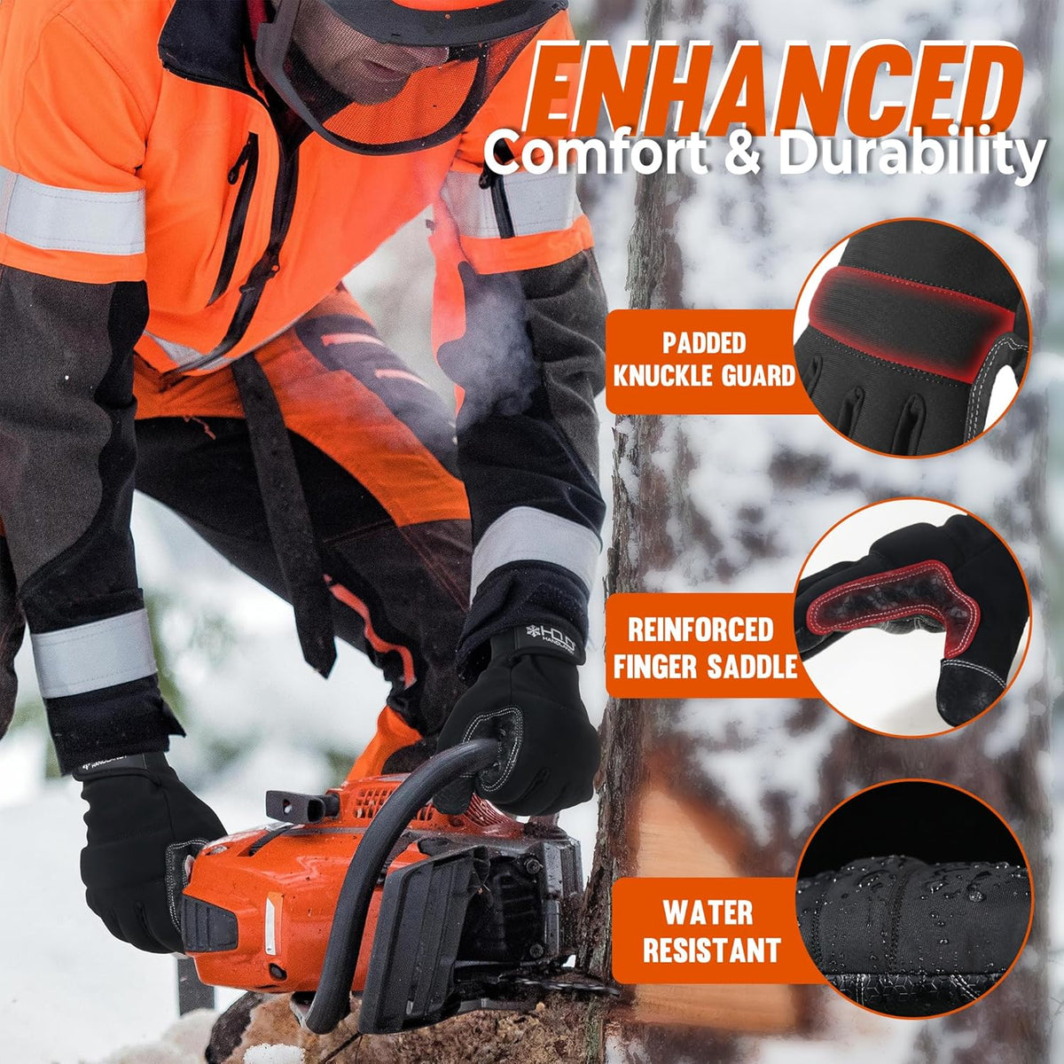 Work Gloves for Men & Women, Utility Mechanic Working Gloves Touch Screen, Flexible Gardening Gloves for Yard