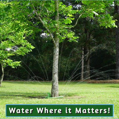 Tree Watering System - 360° Outward Spray Tree Watering Ring - Sprinkler Ring for Trees & Shrubs - Reaches The Nutrition Zone for Tree Root Watering (7 Inch)
